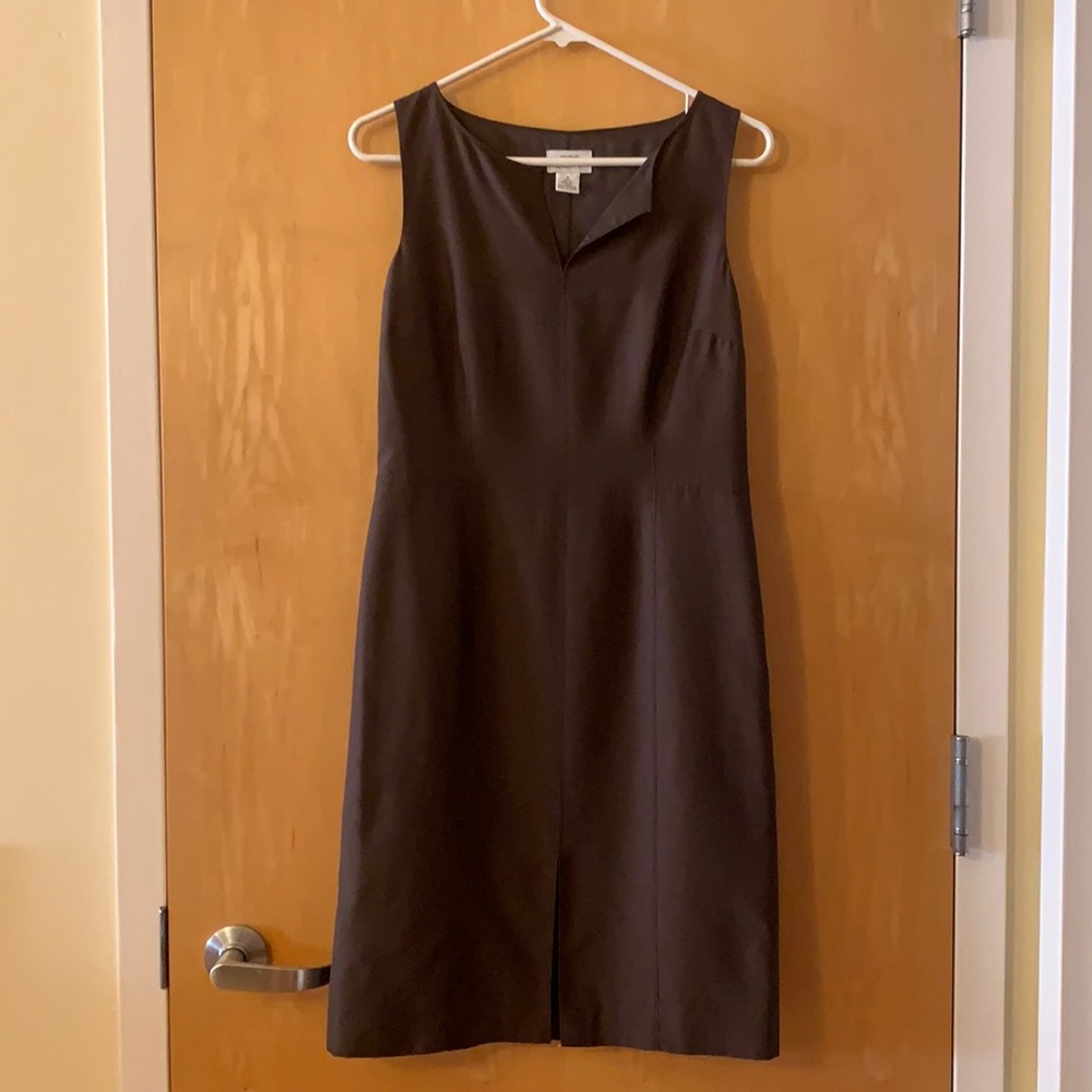 NWOT 100% silk Ann Taylor Loft brown shift dress
